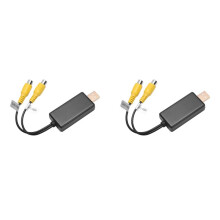2X USB to CVBS RCA Video Output Adapter Box Interface Connect to Monitor Display Device for Android Radio Multimedia(A)
