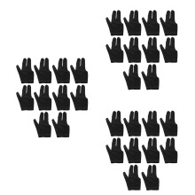 30 Stück Billardhandschuhe 3 Finger Handschuhe für Die Linke und Rechte Hand Snooker Cue Pool Handschuhe