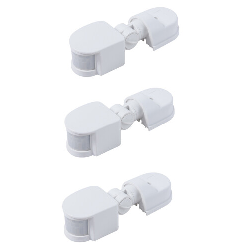 3X Infrared Motion Sensor AC110V-240V Adjustable Sensor  for PIR Body Motion Sensors (White)