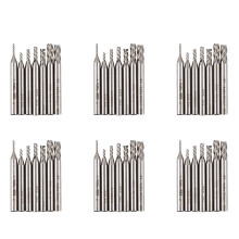 SWT 42Pcs HSS CNC 4 Flutes End Mill Milling Cutter Drill Bit Set 1.5 2 2.5 3 4 5 6mm