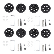 60x13mm Set of 8 Luggage Wheel Suitcase Replacement Wheels,Luggage Suitcase PU Swivel Caster Wheels Bearings Repair KitA