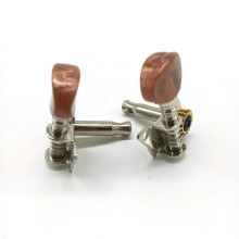40X 20R20L Metal Ukulele Locking String Tuner Guitar Tuning Peg Machine with Brown Pegs
