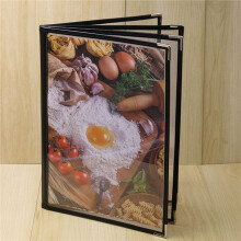 20Pcs Transparent Restaurant Menu Covers for A4 Size Book Style Cafe Bar 4 Pages 8 View