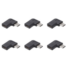 6X 90 Degree Right Angle USB 3.1 Type C Male to Female USB-C Converter Adapter