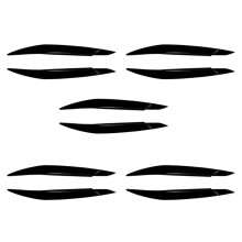 10x Auto-Scheinwerferlampen-Augenbrauen-Abdeckungsverkleidung für  X6 E71 2008-2014, Auto-Scheinwerfer-Augenlider, Glänzend Schwarz