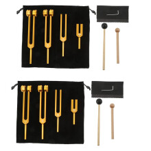 8Pcs Tuning Fork Set (4096C, MI528, 128C, OM136.1),Body Tuning Forks for Chakra Set, Sound