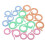 80pcs Colorful Crochet Locking Stitch  Knitting Ring Maker Holder Set 2