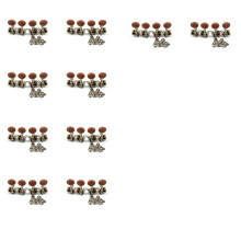 40X 20R20L Metal Ukulele Locking String Tuner Guitar Tuning Peg Machine with Brown Pegs