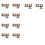 40X 20R20L Metal Ukulele Locking String Tuner Guitar Tuning Peg Machine  with Brown  Pegs 1