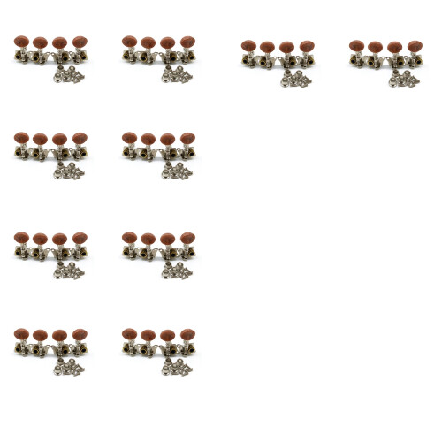 40X 20R20L Metal Ukulele Locking String Tuner Guitar Tuning Peg Machine  with Brown  Pegs