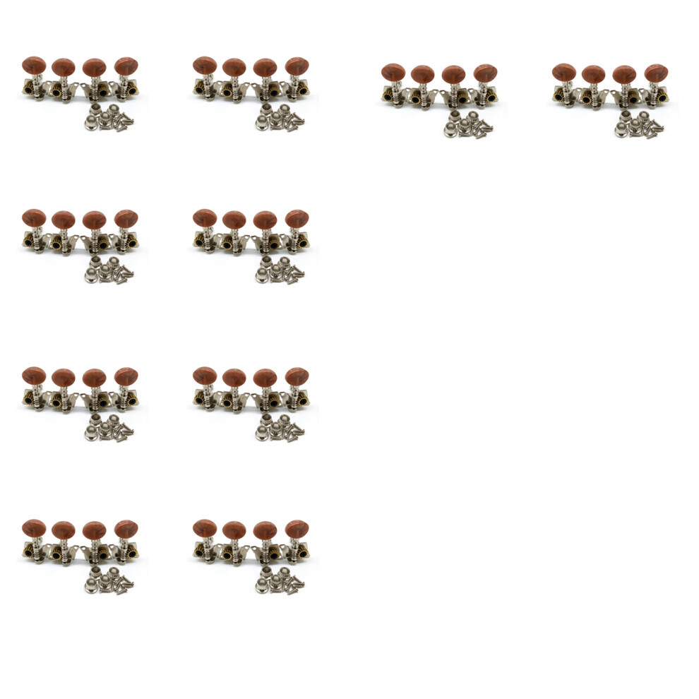40X 20R20l Metal Ukulele Locking String Tuner Guitar Tuning Peg Machine With Brown Pegs 4711359331993