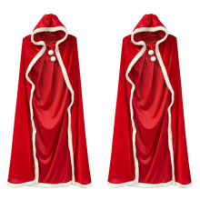 2X Weihnachtsumhang Weihnachtsumhang für Erwachsene, Weihnachtsumhang für Damen, Weihnachten, Halloween-KostüM, Umhang mit Kapuze, 150 cm