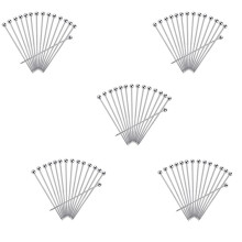 75Pcs Cocktail Picks, 4 Inch Reusable Stainless Steel Martini Picks Cocktail Toothpicks for Olives Appetizers Sandwich
