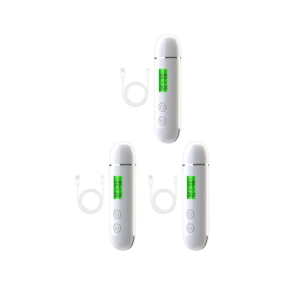3X Skin Moisture Tester  Water and Oil Tester LCD Display Facial Skin Moisture Meter Fluorescent Agent Detector