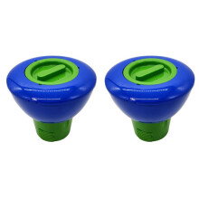 2Stück 7-Zoll-Schwimmbadschwimmer Chlor/Brom-Tablettenspender für Pools, Spas, Whirlpools und Springbrunnen