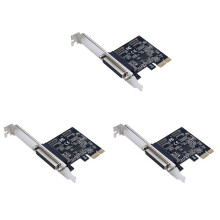 3X High Quality Parallel Port DB25 25Pin Pcie Riser Card LPT Printer to PCI-E Express Card Converter Adapter AX99100