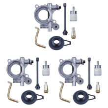 3X Kit de Filtre de Ligne de Tuyau D'Huile D'Engrenage à Vis Sans Fin de Pompe à Huile pour TronçOnneuse 365 371 372 XP 372XP 362