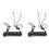 2X Double  Dive  Rafting Hook Stainless Steel  Hook Spiral Coil Spring Cord Dive Safety Accessory - Black 2