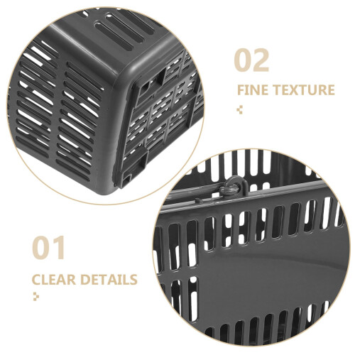 Grey Portable Storage Basket for Bathroom and Kitchen Organization, Lightweight Handheld Design 2