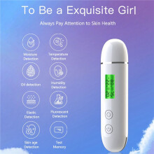 3X Skin Moisture Tester Water and Oil Tester LCD Display Facial Skin Moisture Meter Fluorescent Agent Detector