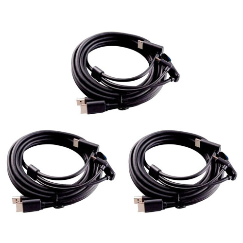 3X for   3-in-1 Accessories Replacement Cable -Compitable 5M, USB, Power VR Games
