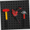 Pegboard Hooks Set with Secure Locking Durable Metal Tool Holders for Garage Organization 4