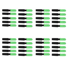 40Pcs Ftth Embedded Quick Connector SC/APC Green Plastic Fiber Optic Connector