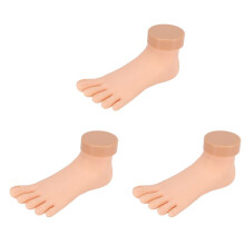 3X Modele de Pied Pratique Flexible Mobile Pied Faux Mou Outil pour Traitement D'Art D'Ongle