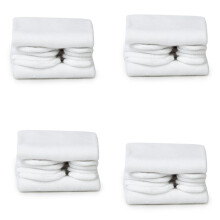 4X White Unisex Japanese Kimono Geta Clog Flip Flop Cotton Tabi Socks Split Toe
