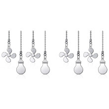 8x Ceiling Fan Pull Chain Fan Extension Chain Fan Chain Pulls Decorative 12 Inch Ceiling Fan Chain Extender Ornament D
