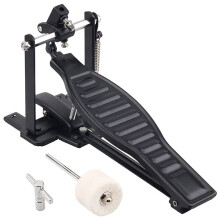 2X Schlagzeug Pedal Schwarz Aluminium Legierung Kinder Rack Schlagzeug Pedal Set mit Trommel SchläGer Stock &Trommel Schlüssel