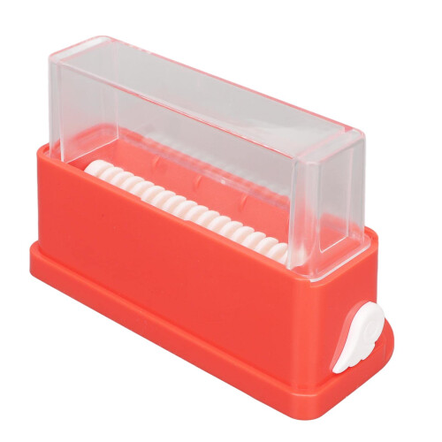 Micro Applicator Holder and Interdental Brush Dispenser, Large Capacity Transparent Storage Box Red 1