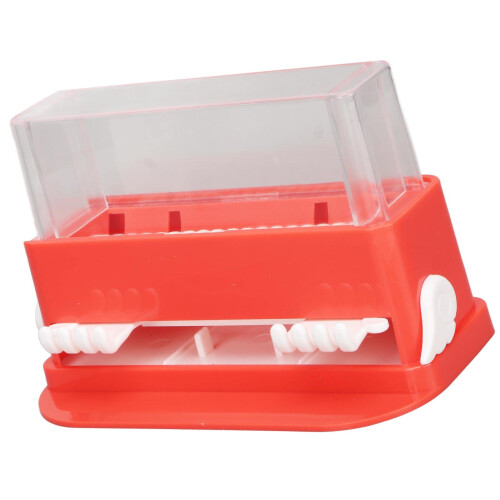 Micro Applicator Holder and Interdental Brush Dispenser, Large Capacity Transparent Storage Box Red 2
