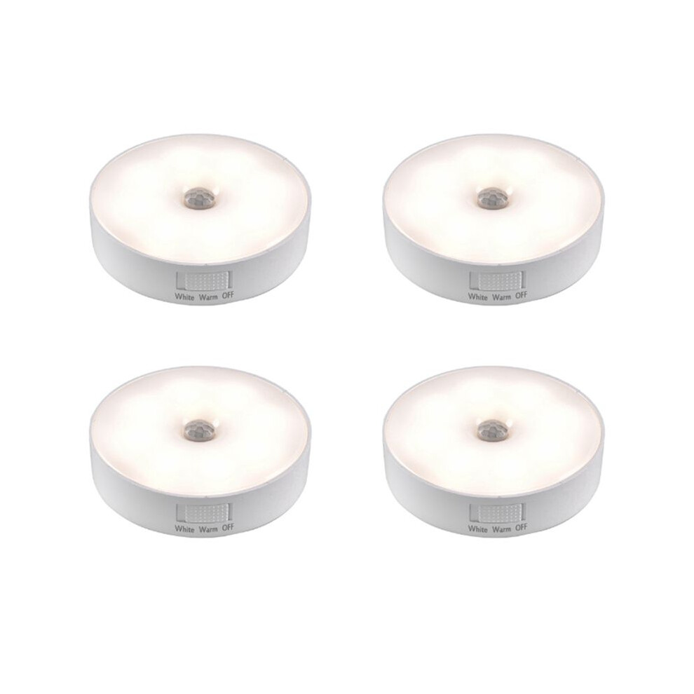 4X Motion Sensor Led Light Usb Nightlights Chargeable Lamp For Kitchen Bedroom Stairs Hallway Cabinet Closet Wardrobe 6033720973815