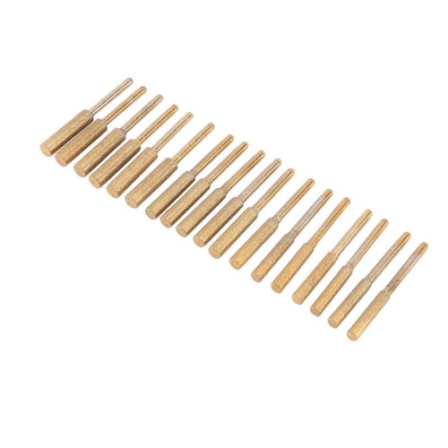 36Pcs High Hardness Diamond Chainsaw Sharpener- Titanium Plated Burr Stone File,Diamond Sharpening Wheels Chainsaw File 1