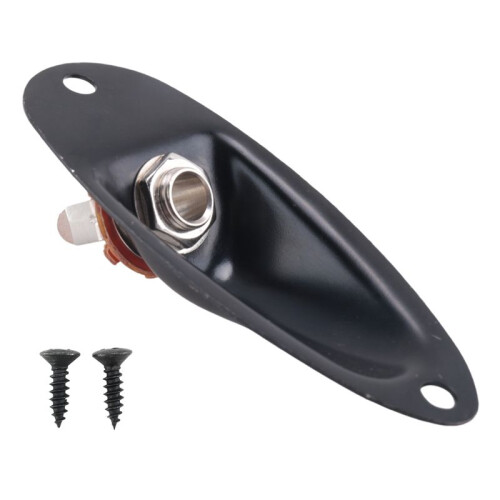 20X Black Boat Style 1/4inch Guitar Pickup Output Input Jack Plug Socket for Fd Strat Guitar 2