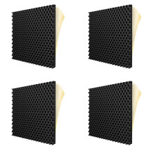 24 Pack Zelfklevende Akoestische Schuimpanelen Brandwerende Geluidsisolatie Behandeling Wandpaneel, Verminder Geluidsschuim voor Studio, Enz.