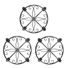 3X Plant Caddy met Wielen Rolling Plant Stand, Heavy Duty Iron Garden Flower Pot, Potplanten Dolly met Vergrendeling A