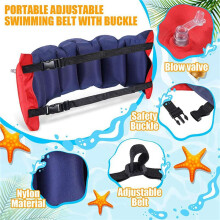 Swim Belt Pool Flotation Belt Waist Floatation Belt for Adults Adjustable Floating Belt Swim Training Aid Waist Belt,4PC