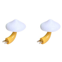 2X Mushroom Night Light RGB LED Night Light Plug in Lamp 7Color Cute Night Lights for Kids Bedroom US Plug