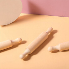 40PCS  Rolling Pins for Crafts, Small Wooden Dough Roller for Children in the Kitchen Baking Wooden Tiered Tray