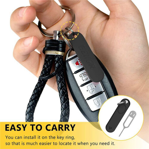 12Pcs SIM Card Removal Tool-Sim Card Tray Pin Eject Removal Tool Needle Opener Ejector,with Removable Key Chain,Black 1