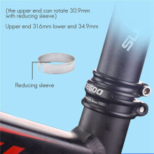 2X Doppel Schicht Verstellbare Fahrrad SattelstüTzen Klemme Aluminium Legierung MTB Rennrad Fahrrad SattelstüTzen Rohr Klemme,Schwarz 27,2-31.8Mm