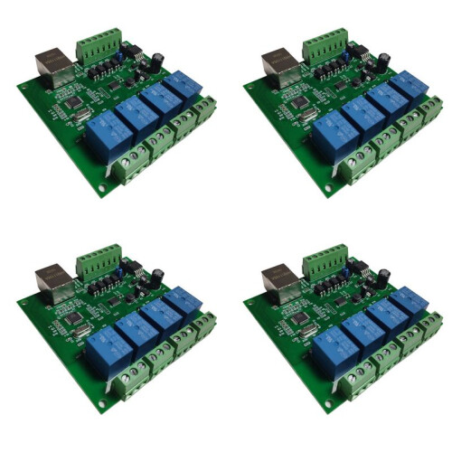 4X LAN Ethernet RJ45 TCP/IP WEB Remote Control Board with 4 Channels Relay UDP W5500 Networking Controller
