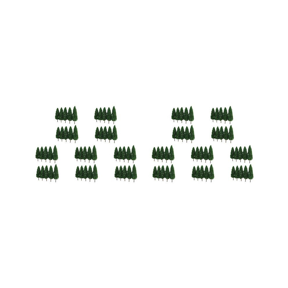100Pcs Pine Trees 1:25 Model Train Railway Building Model Tree For O G Scale 1/25 Railroad Layout Diorama Scenery Green 6031006916365