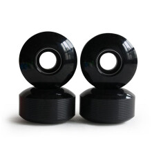 Skateboard Wheels with Bearings 52x30mm Street PU Wheels Skateboard Parts Longboard Wheels (Set of 40) Black