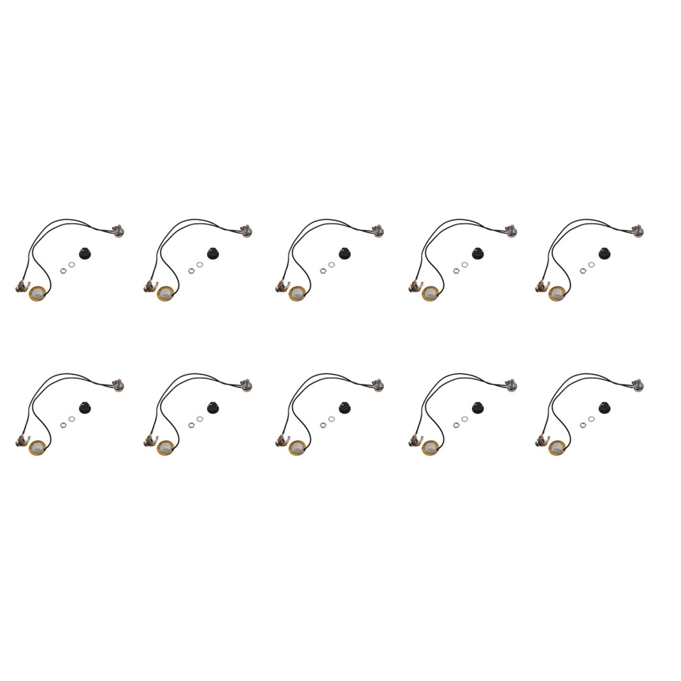 10Pcs 27Mm Guitar Pickup Piezo Transducer Prewired Amplifier With 6.35Mm Output Jack 6031959428045