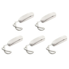 5X Wired Wall Phone, Hotel Small Phone, Suitable for Home/Bathroom/School/Office Fixed Wall Phone, White