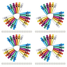 72Pcs Metal Kazoo Musical Instruments Flutes Companion with Kazoo Diaphragms for Guitar,Ukulele, Violin, Piano Keyboard