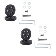 2 Set 60X11mm Luggage Wheel Replacement Wear Resistant PU Caster Suitcase Wheel Luggage Wheel 8mm Double Wheel